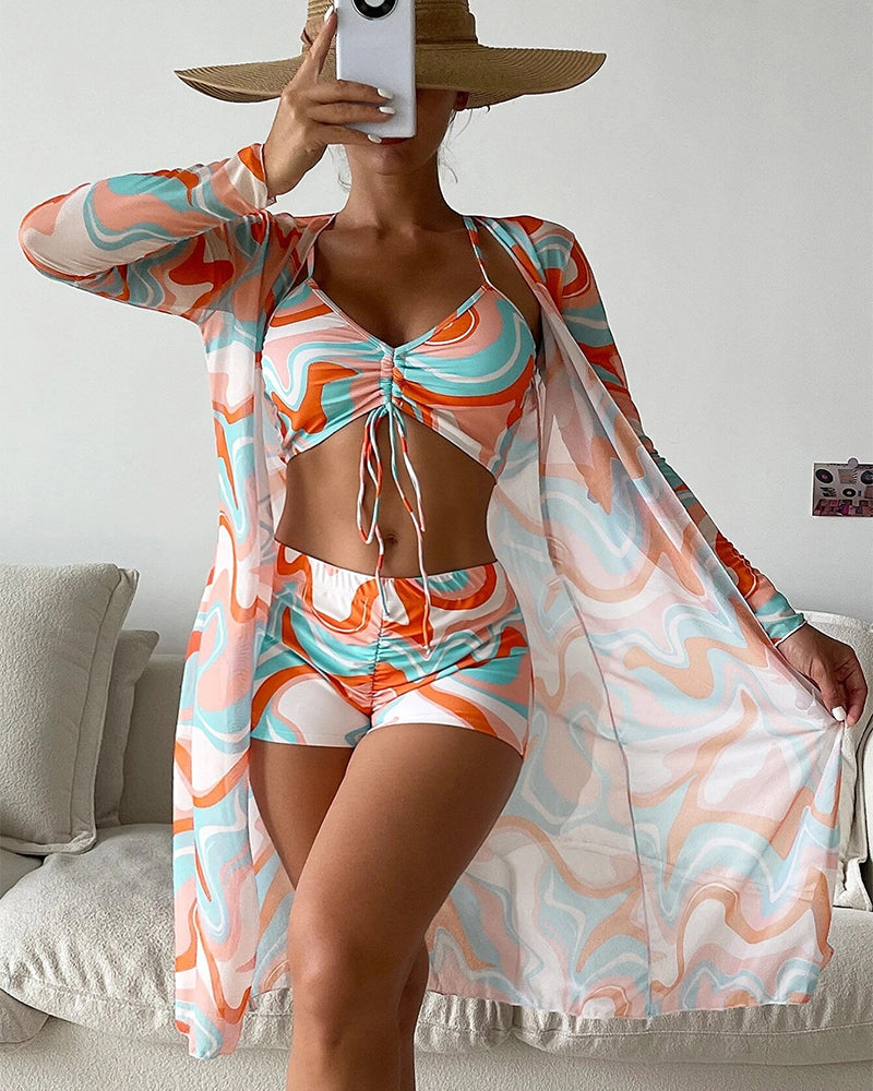 Lalune® | Ensemble de Bikini 3 Pièces avec Imprimé