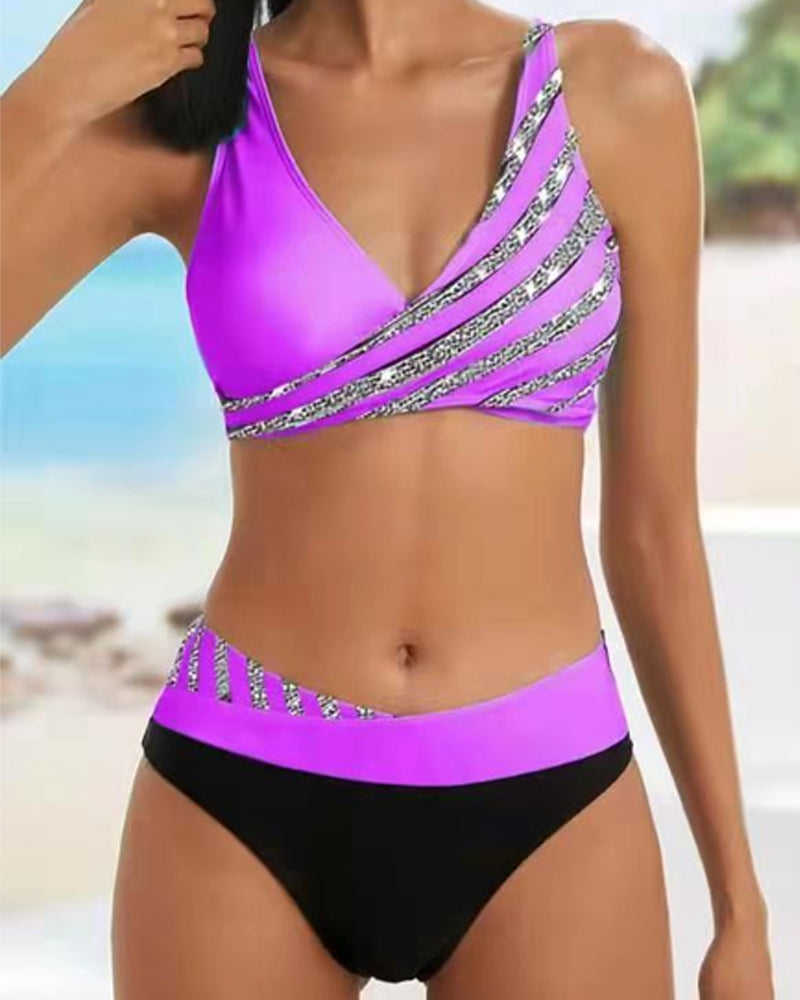 Mone - Bikini Imprimé en Teintes Chaudes