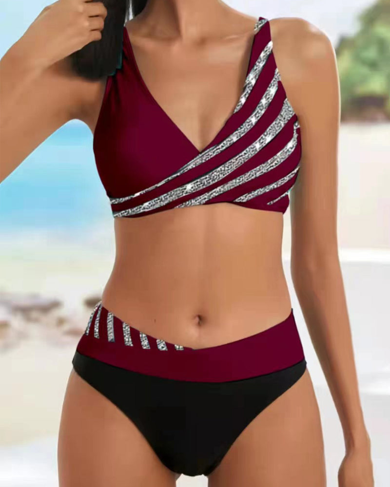 Mone - Bikini Imprimé en Teintes Chaudes