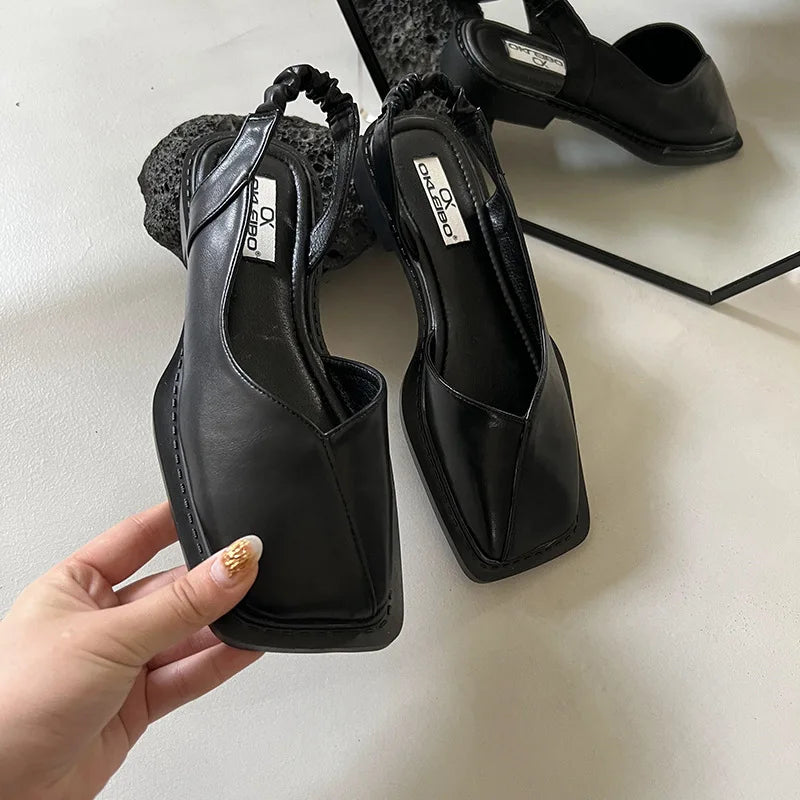 Lydie – Sandales Slingback à Bout Carré
