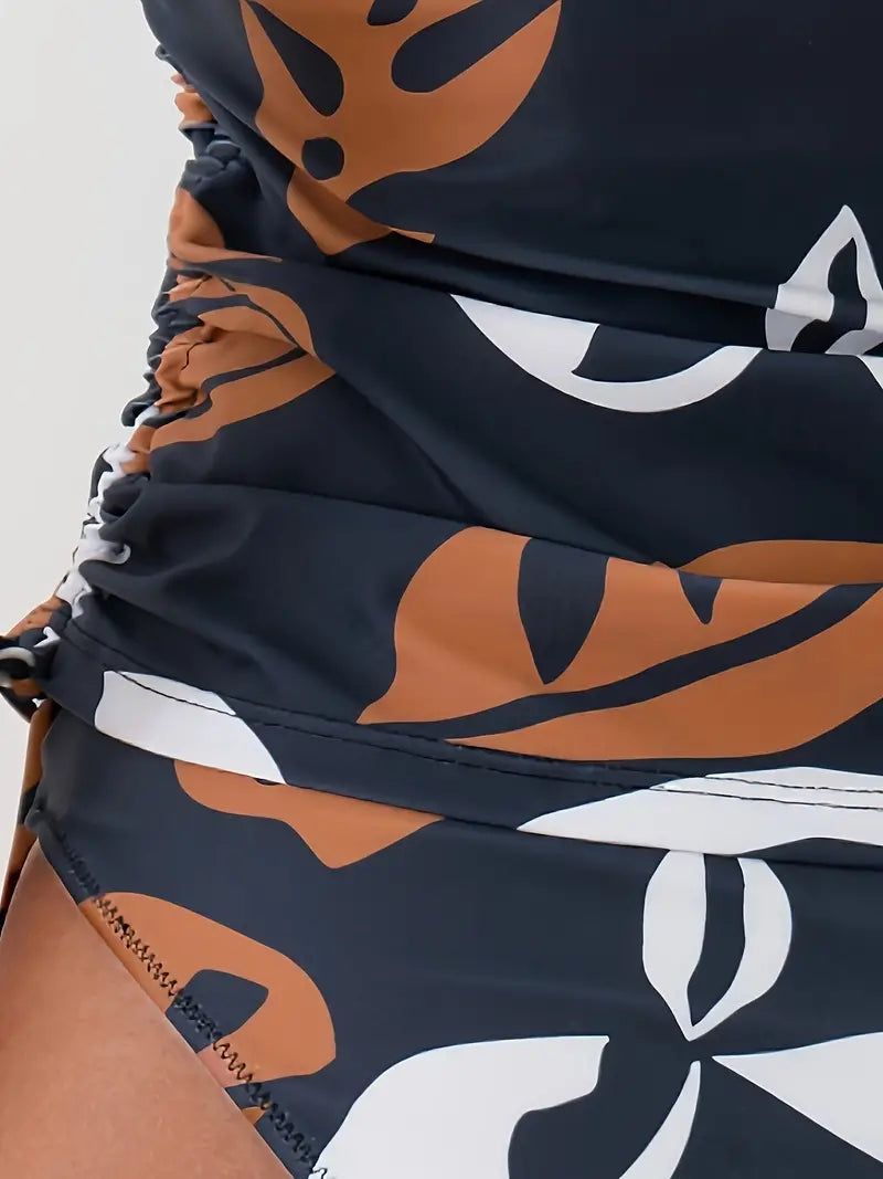 Tankini Vénus™ – Bikini à imprimé feuillage tropical