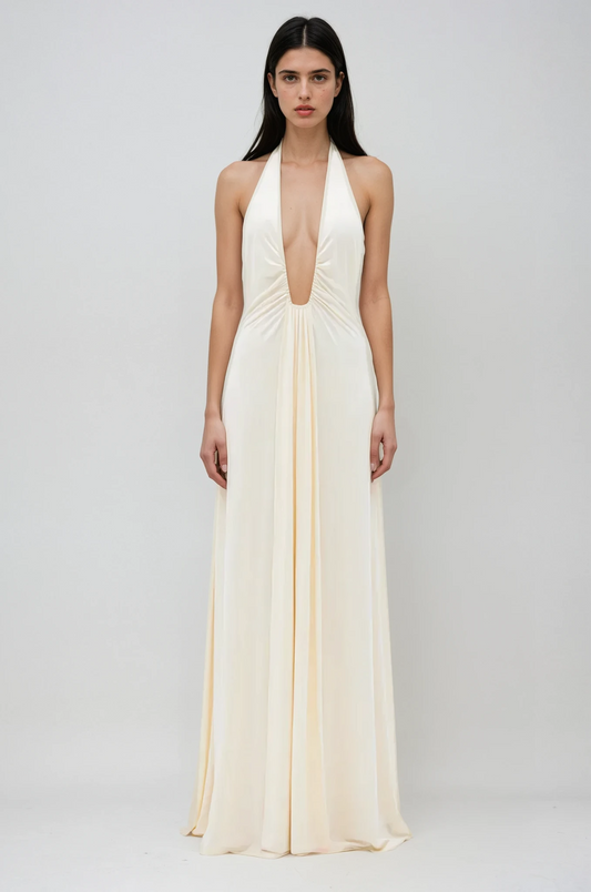 ALHEA – Robe Longue Maxi en Cupro